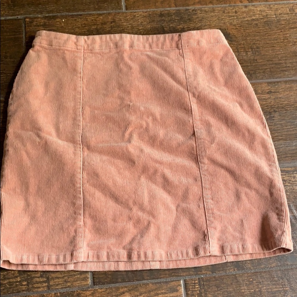 Pink corduroy skirt